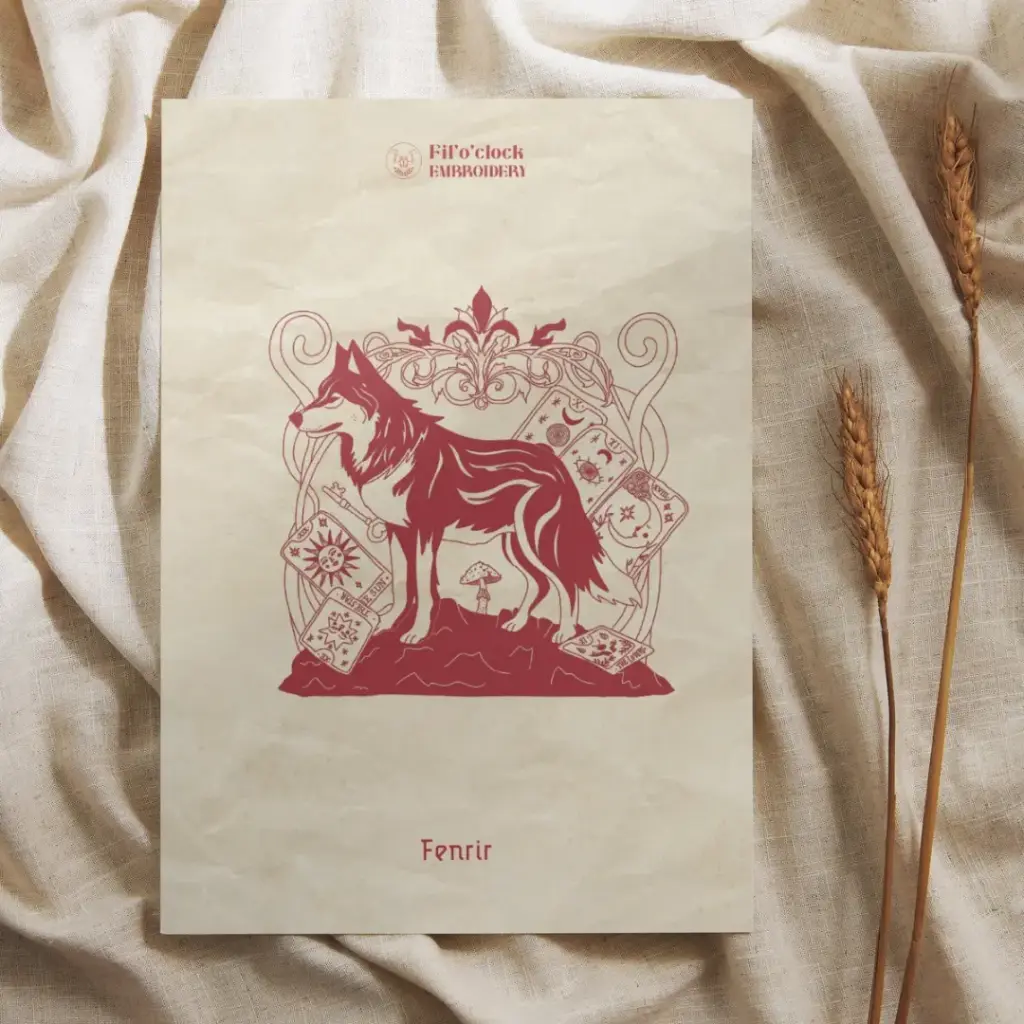 Carte illustrée Fenrir - Loups