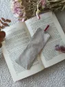 Marque-page gris texturé | Fait main
