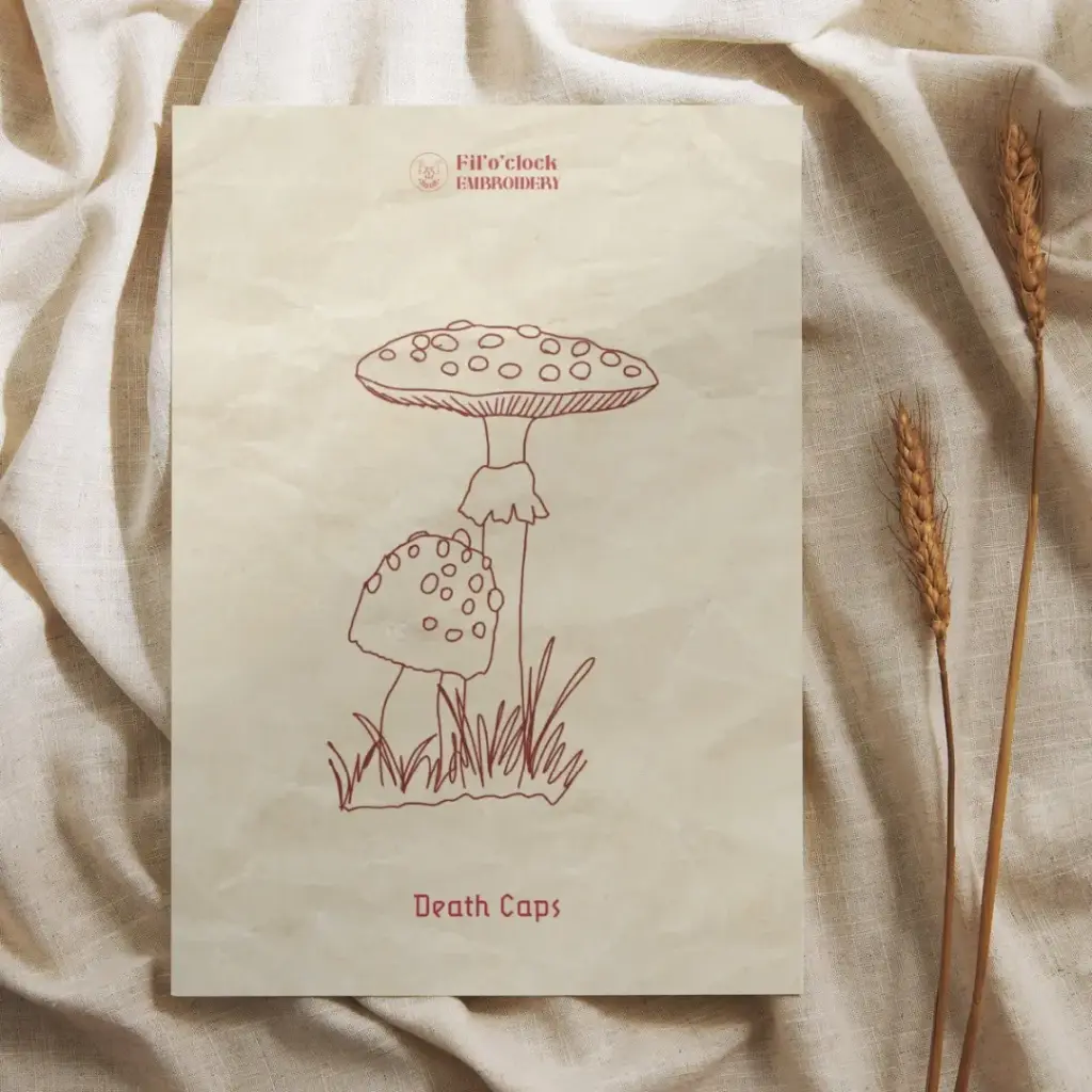 Carte illustrée Death Caps - Champignons