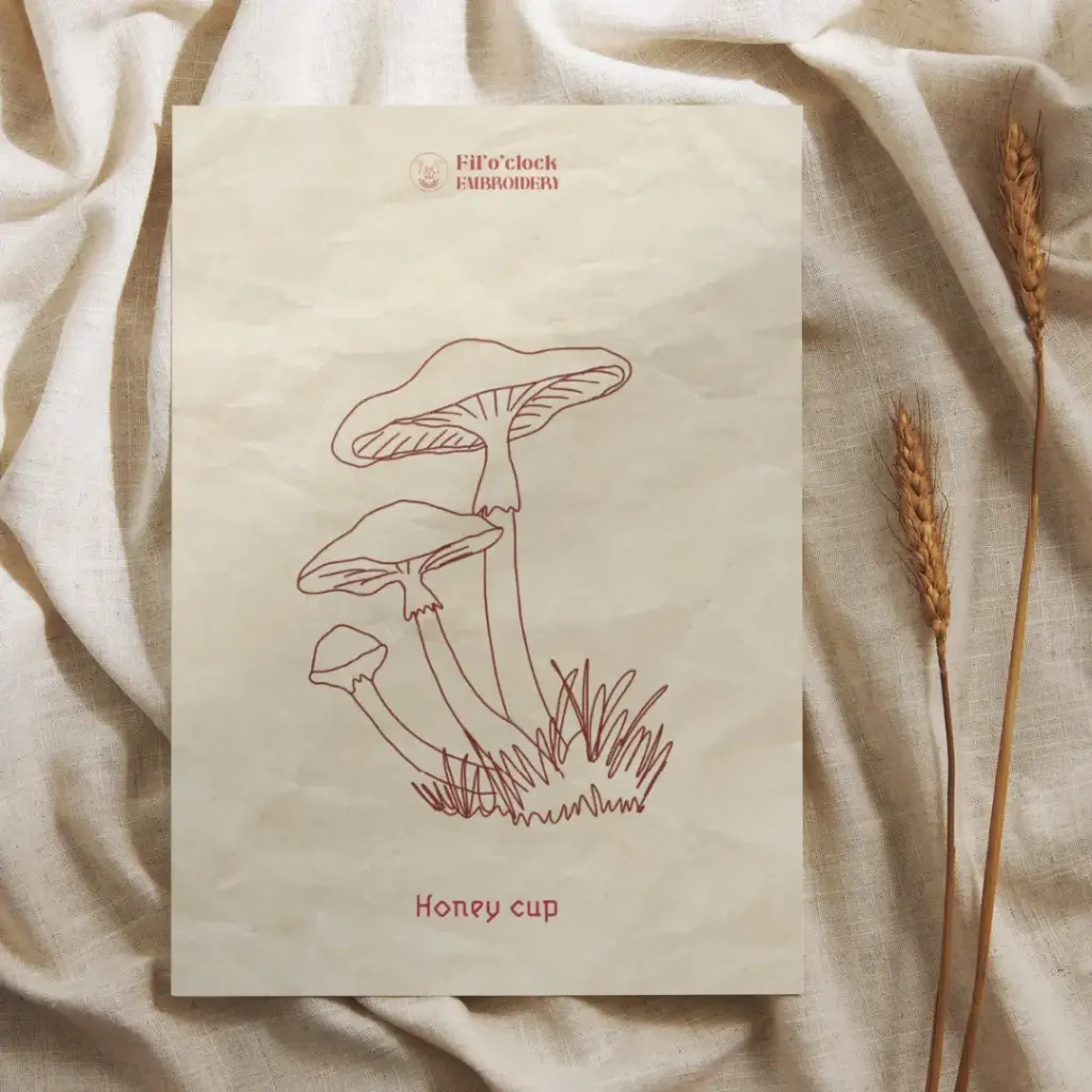 Carte illustrée Honey cup - Champignons