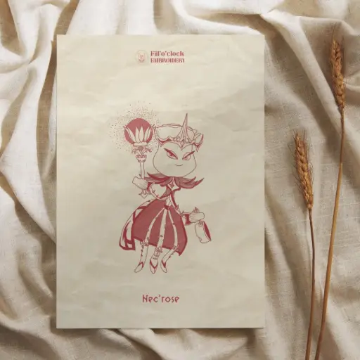 Carte illustrée Nec'Rose - Plantes de Geek