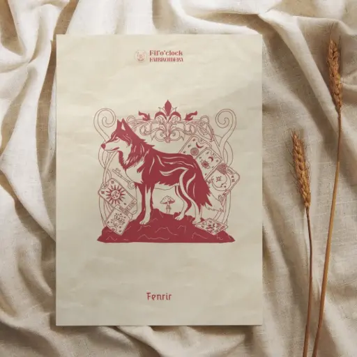 Carte illustrée Fenrir - Loups