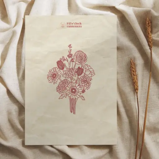 Carte illustrée Bouquet 5 - Bouquet de fleurs