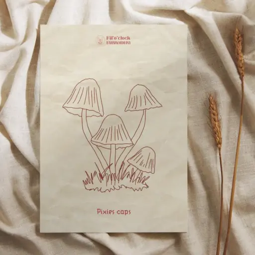 Carte illustrée Pixies caps - Champignons