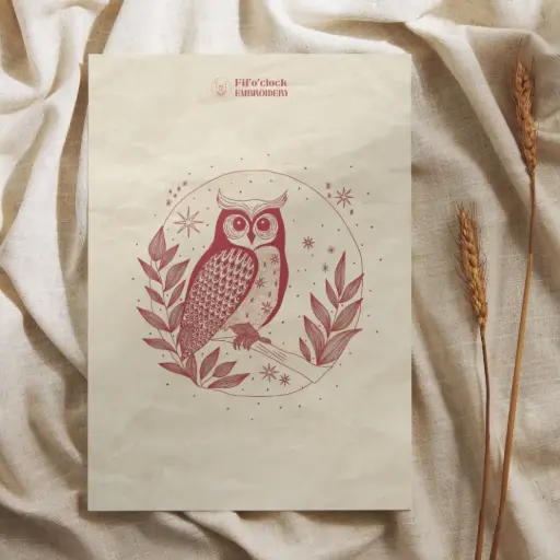 Carte illustrée Chouette 2 - Strigidaes